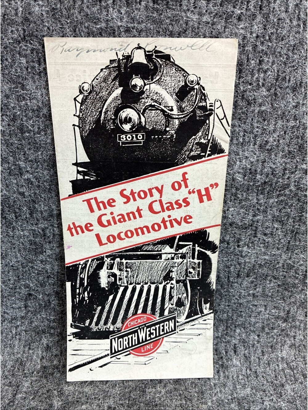 Original 1929 Chicago North Western CNW Giant Class H Steam Locomotive Brochure